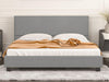 Banff Linen Double Bed Frame - Light Grey