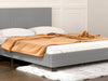 Banff Linen Double Bed Frame - Light Grey