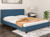 Banff Linen Double Bed Frame - Navy