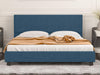 Banff Linen Double Bed Frame - Navy