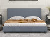 Banff Linen Queen Bed Frame - Dark Grey