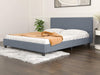 Banff Linen Queen Bed Frame - Dark Grey