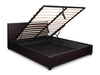 Bass Storage Queen Bed Frame Pu - Dark Brown