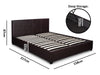 Bass Storage Queen Bed Frame Pu - Dark Brown