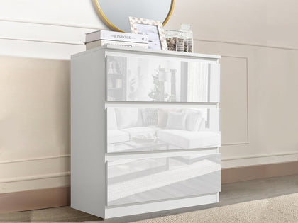 Serena Chest of 3 Drawer White