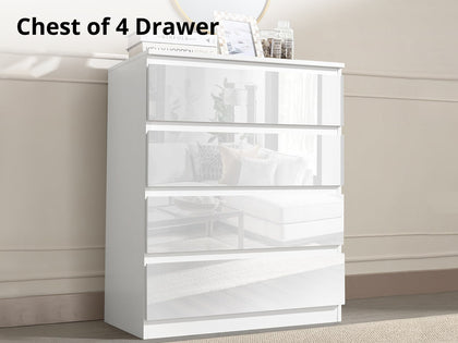 Serena Chest of 4 Drawer White