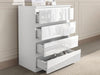 Serena Chest of 4 Drawer White