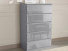 Serena Chest of 5 Drawer Grey