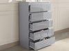 Serena Chest of 5 Drawer Grey