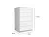 Serena Chest of 5 Drawer White