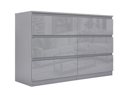 Serena Chest of 6 Drawer Grey