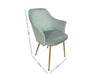 Ceilean Dining Chair x2 Velvet Green