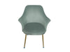 Ceilean Dining Chair x2 Velvet Green