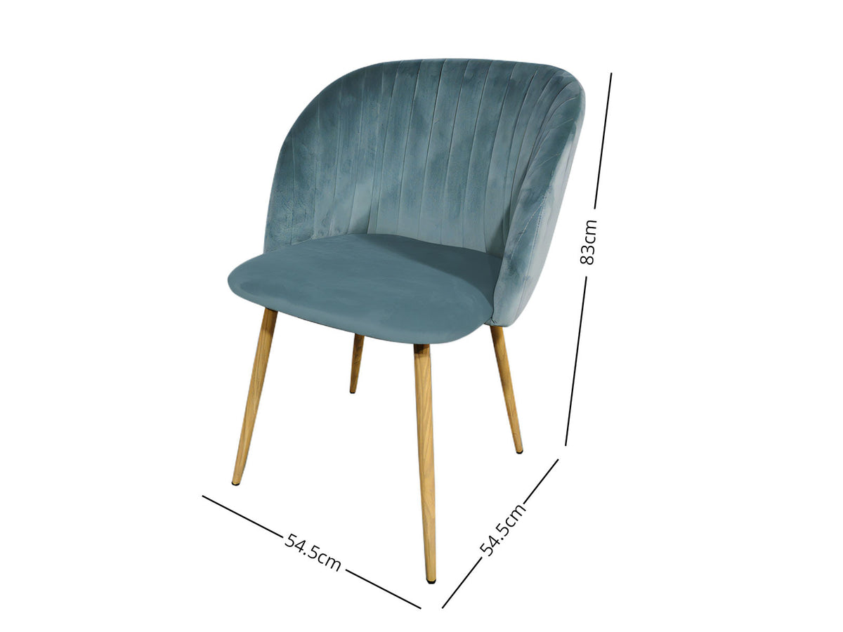 Palomar Dining Chair Velvet Aqua Blue – TSB Living