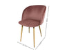 Brawley Dining Chair Velvet Pink