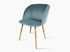 Brawley Dining Chair Velvet Aqua Blue