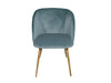 Brawley Dining Chair Velvet Aqua Blue