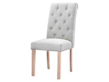 Natalie Dining Chair x2 Linen Beige