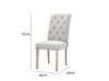 Natalie Dining Chair x2 Linen Beige