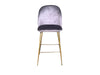 Osmond Bar Stool Velvet Grey x2