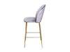 Osmond Bar Stool Velvet Grey x2