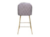 Osmond Bar Stool Velvet Grey x2