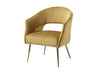 Melinda Accent Chair Velvet Mustard