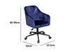 Lilac Office Chair Velvet Blue