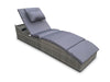 Miller Foldable Rattan Lounger Dark Grey