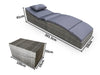 Miller Foldable Rattan Lounger Dark Grey