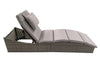 Miller Foldable Rattan Lounger Light Grey