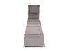 Miller Foldable Rattan Lounger Light Grey