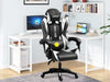 DS Josslyn Massage Gaming Chair Black + White