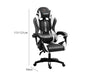 DS Josslyn Massage Gaming Chair Black + White