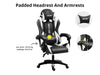 DS Josslyn Massage Gaming Chair Black + White