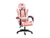 DS Josslyn Massage Gaming Chair Pink + White