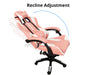 DS Josslyn Massage Gaming Chair Pink + White