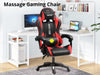 Josslyn Massage Gaming Chair Red + Black