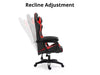 Josslyn Massage Gaming Chair Red + Black