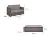 2pc Outdoor Sofa Set PE rattan