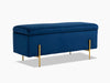 Molto Storage Ottoman Bench Velvet Blue