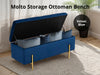 Molto Storage Ottoman Bench Velvet Blue