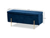 Molto Storage Ottoman Bench Velvet Blue