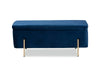 Molto Storage Ottoman Bench Velvet Blue