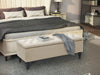 Abble Storage Ottoman Linen Beige L