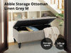 Abble Storage Ottoman Linen Grey M