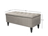 Abble Storage Ottoman Linen Grey M