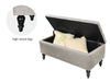 Abble Storage Ottoman Linen Grey M