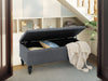 Abble Storage Ottoman Linen Navy M