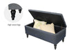 Abble Storage Ottoman Linen Navy M